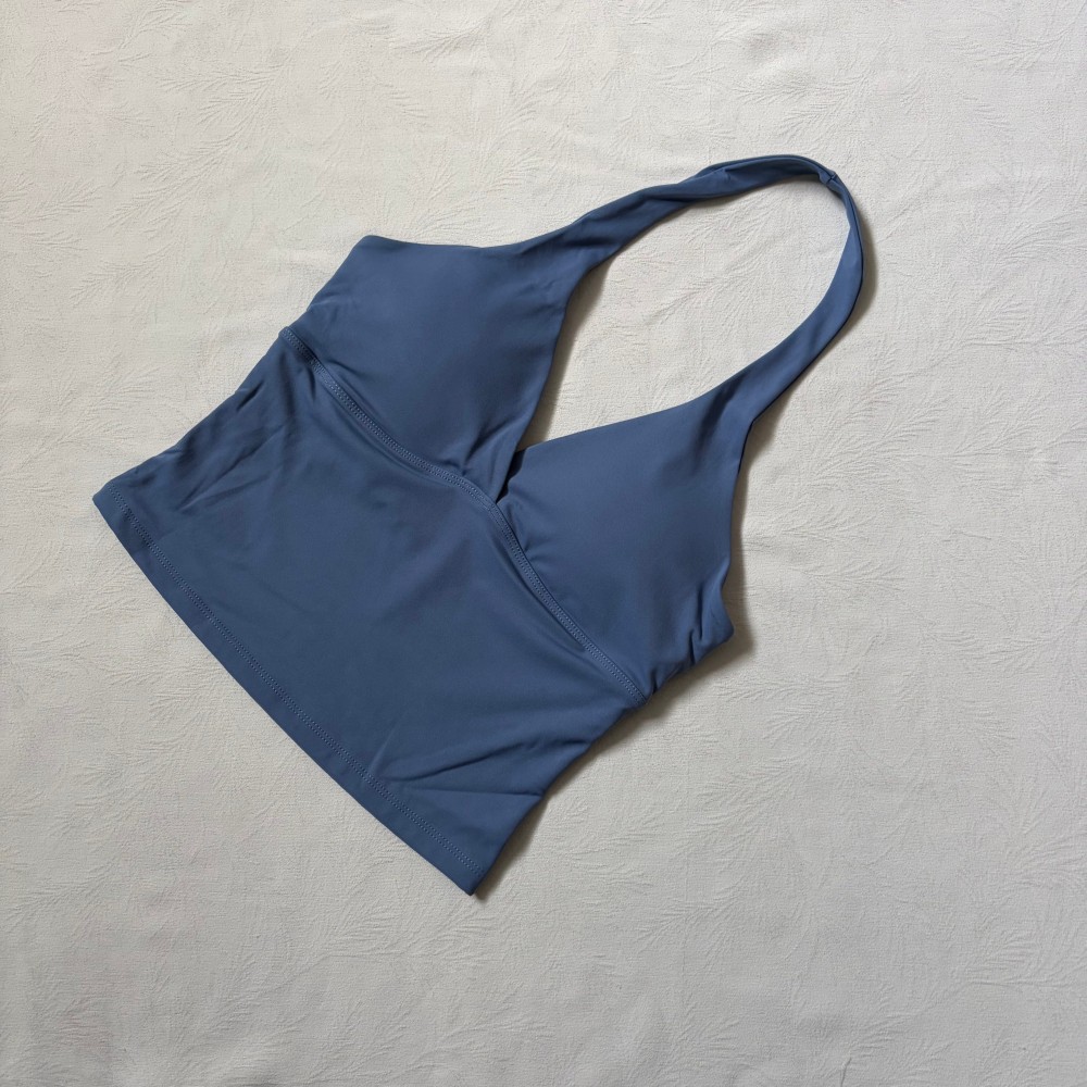 Logo V-neck Hanging Neck Vest  - Pilates Yoga Wear 评论和价格