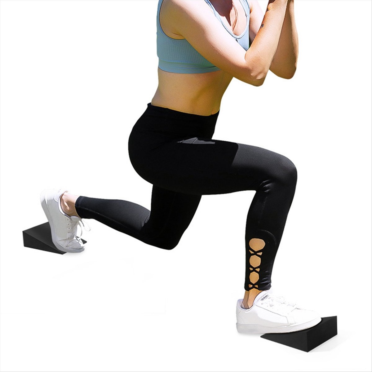 ABXY 2Pcs Yoga Wedge Blocks EV - Pilates Yoga Exercises 评论和价格