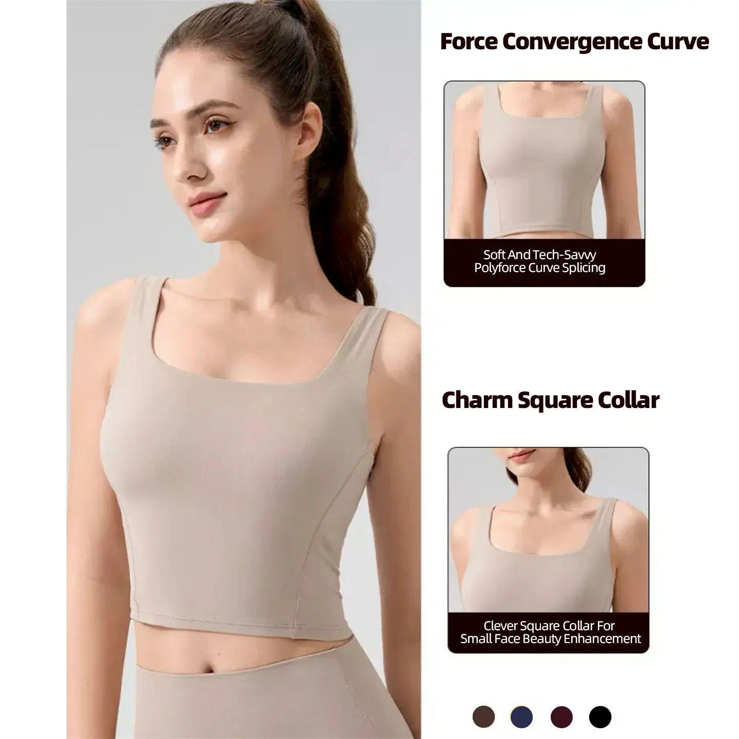 Women's Sports Yoga Vest Squar - Pilates Yoga Exercises 评论和价格