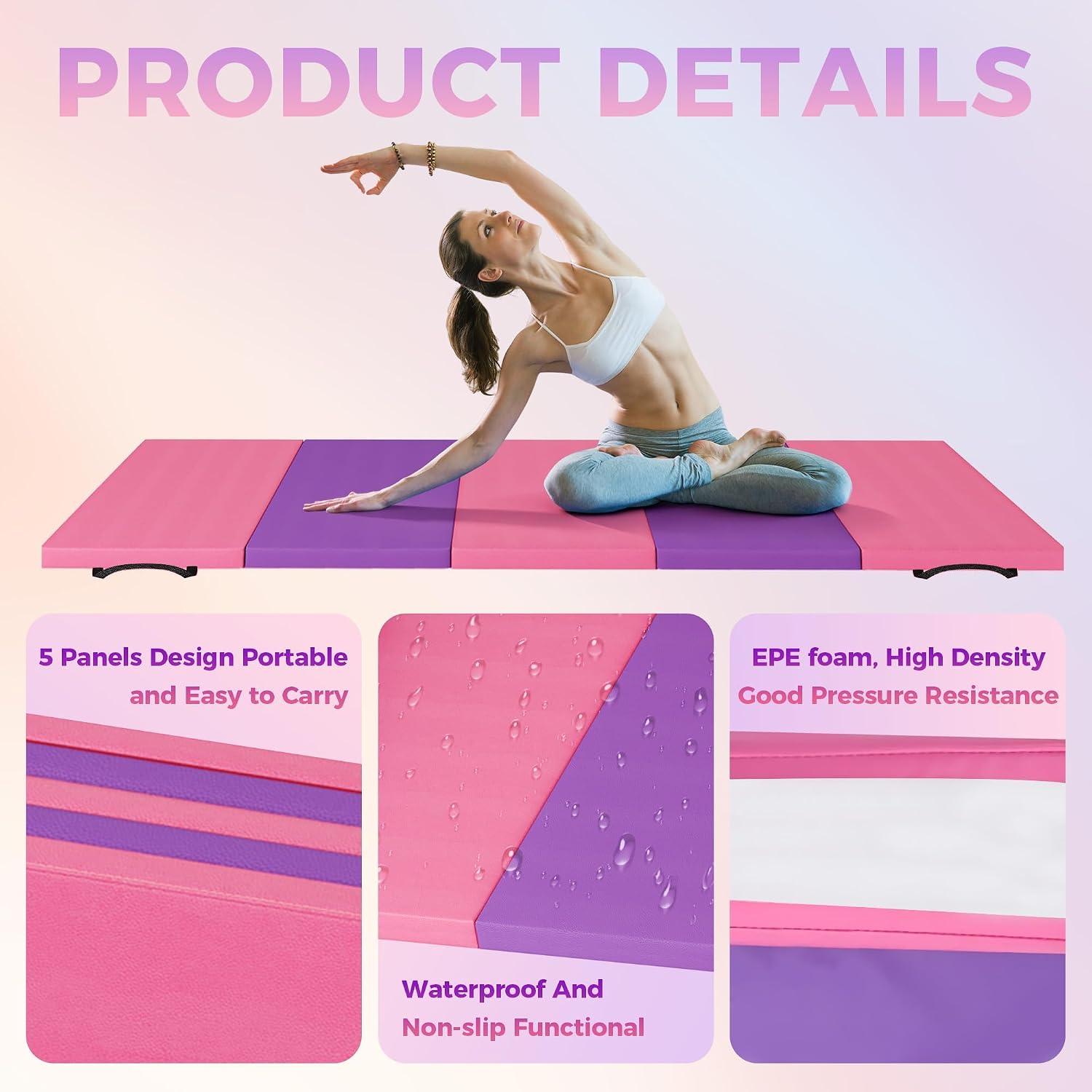 Foldable Yoga Mat Gymnastics M - Pilates Yoga Matte 评论和价格