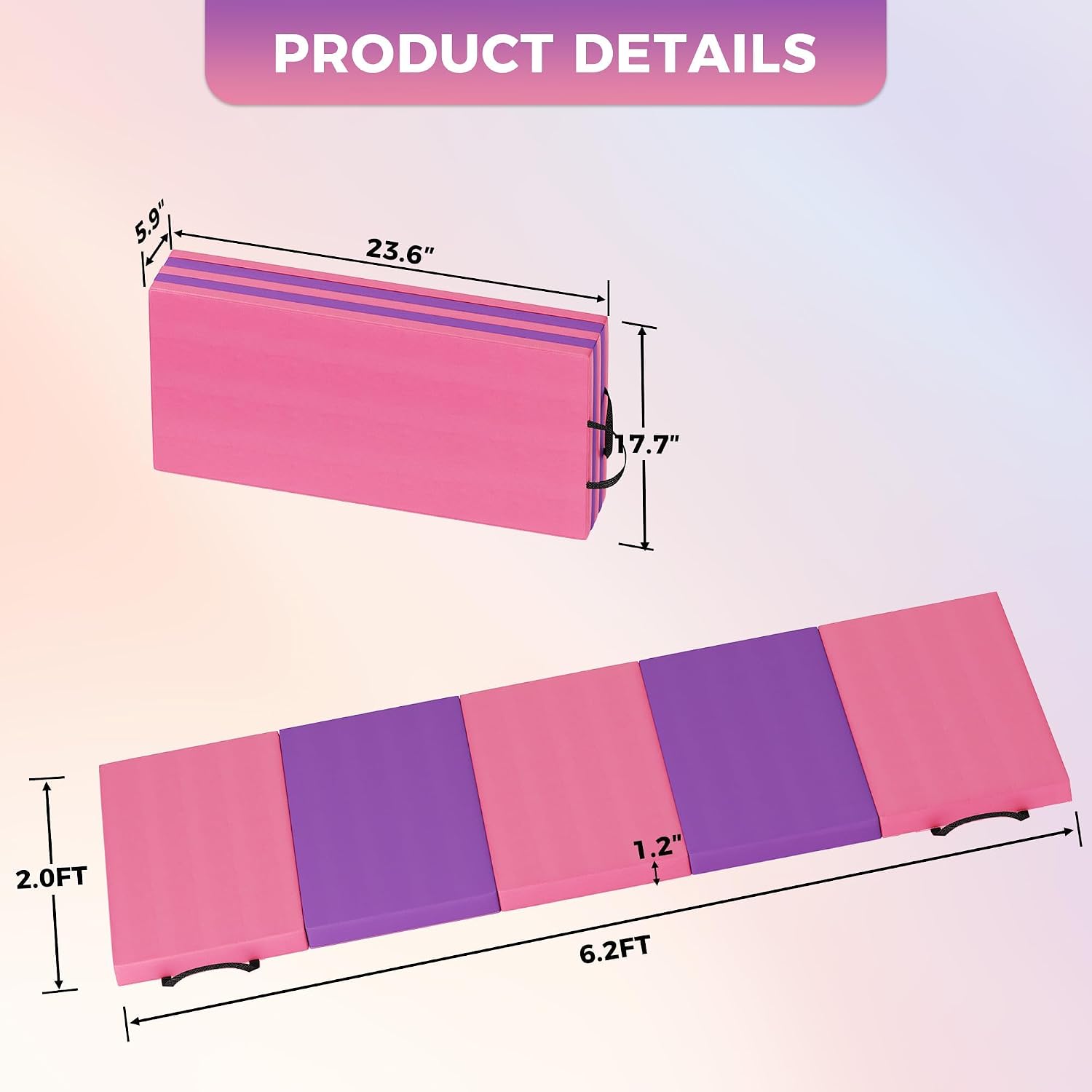 Foldable Yoga Mat Gymnastics M - Pilates Yoga Matte 评论和价格