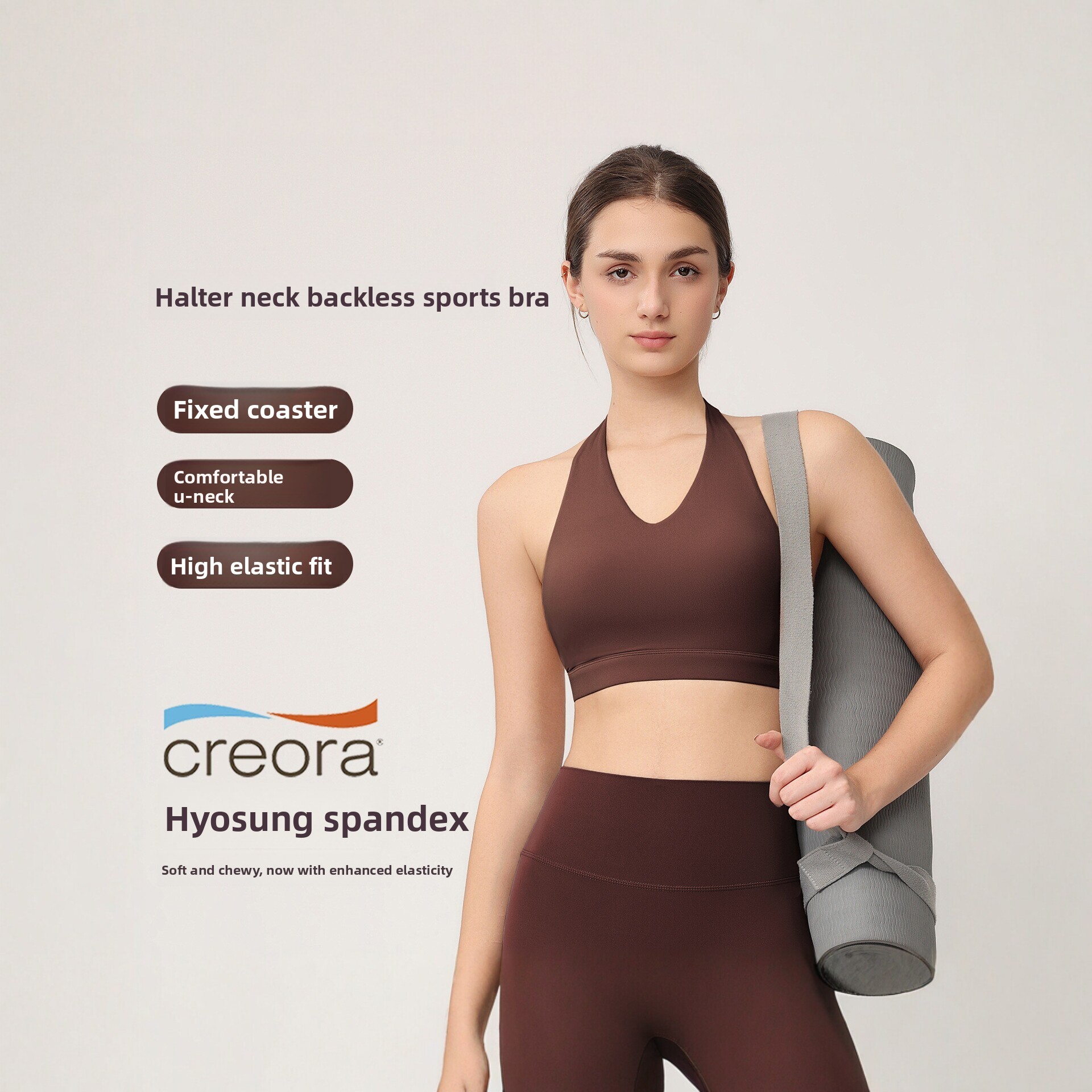 Women's Halter Sports Bra with - Pilates Yoga Exercises 评论和价格