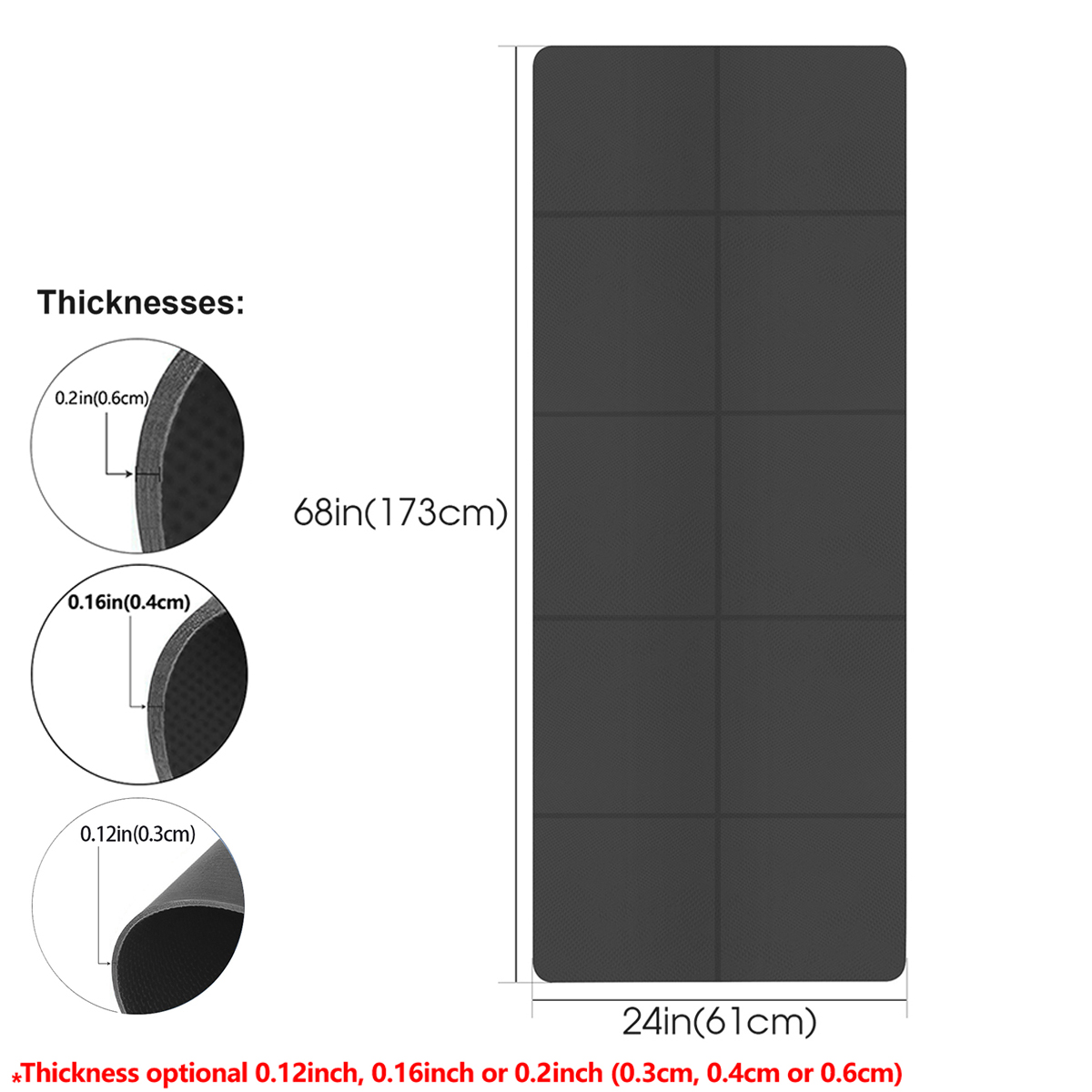 Foldable Yoga Mat Black Eco Fr - Pilates Yoga Matte 评论和价格