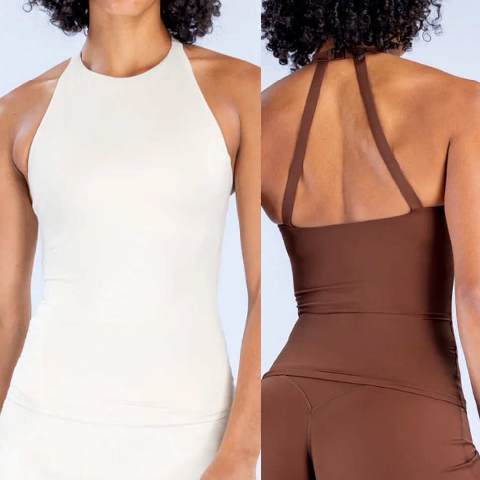 Women Halter Tank Top Built In - Pilates Yoga Wear 评论和价格
